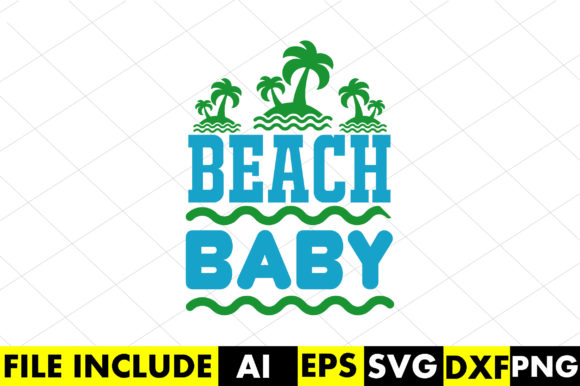 Beach Baby: A Versatile Graphic Design Asset for Creative Publishers