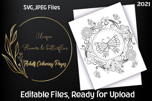 Butterfly Coloring Page for Adults 16: A Vibrant Graphic Design Asset