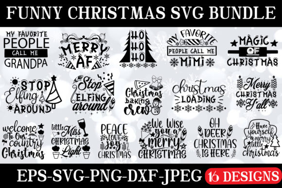 Funny Christmas SVG Bundle: A Playful Graphic Design Asset for Crafty Bloggers