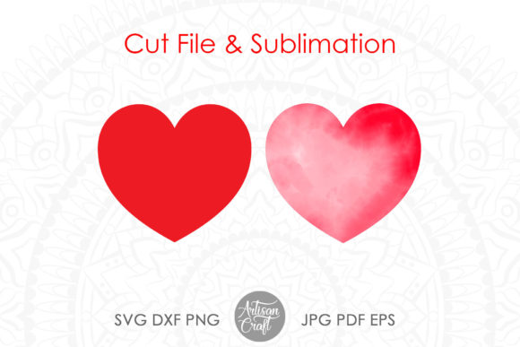 Heart SVG Watercolor Heart for Crafts and Graphics