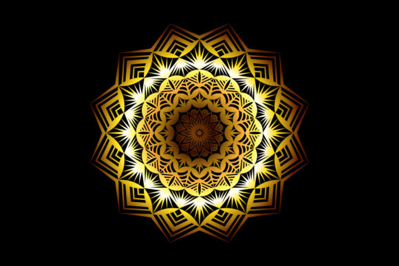 Luxury Golden Mandala Background: A Versatile Graphic Design Asset for Polished Publishing