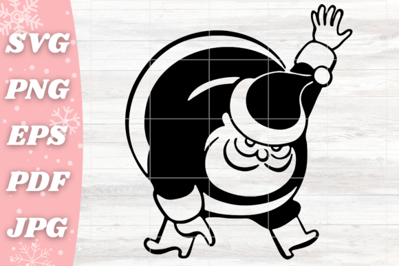 Retro Santa Claus: A Festive Graphic for Crafts and Digital Products