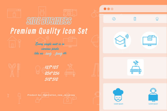 SIDE BUSINESS ICON: A Versatile Graphic Design Asset for Content Creators